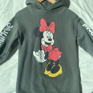 Zara Girls Minnie Mouse Hoodie Sweatshirt